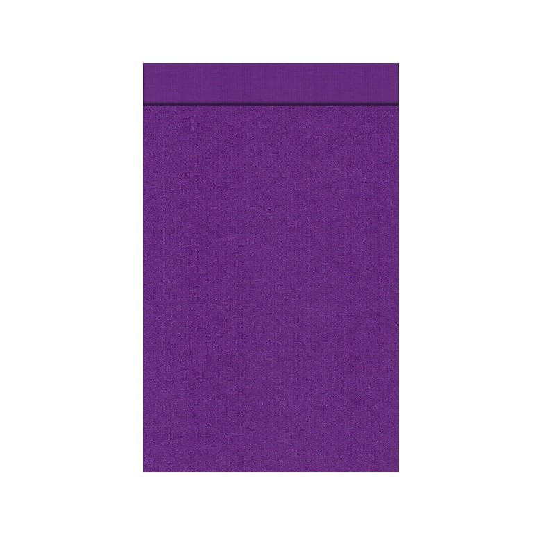 Geschenkzakjes met 2 cm klepje, buiten en binnenzijde uni violet op sterk geribbeld mat papier.
 