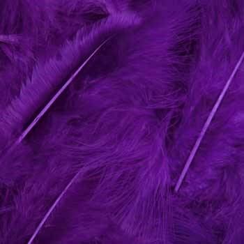 Decoratie veren 40 gram per verpakking, kleur violet
 