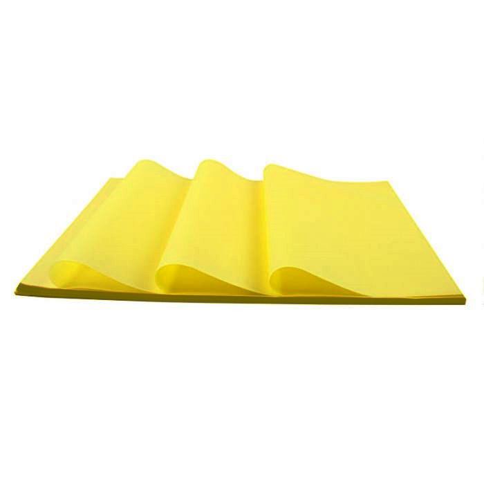 Geel vloeipapier, kwaliteit mg 17 gram kleurvast.
 